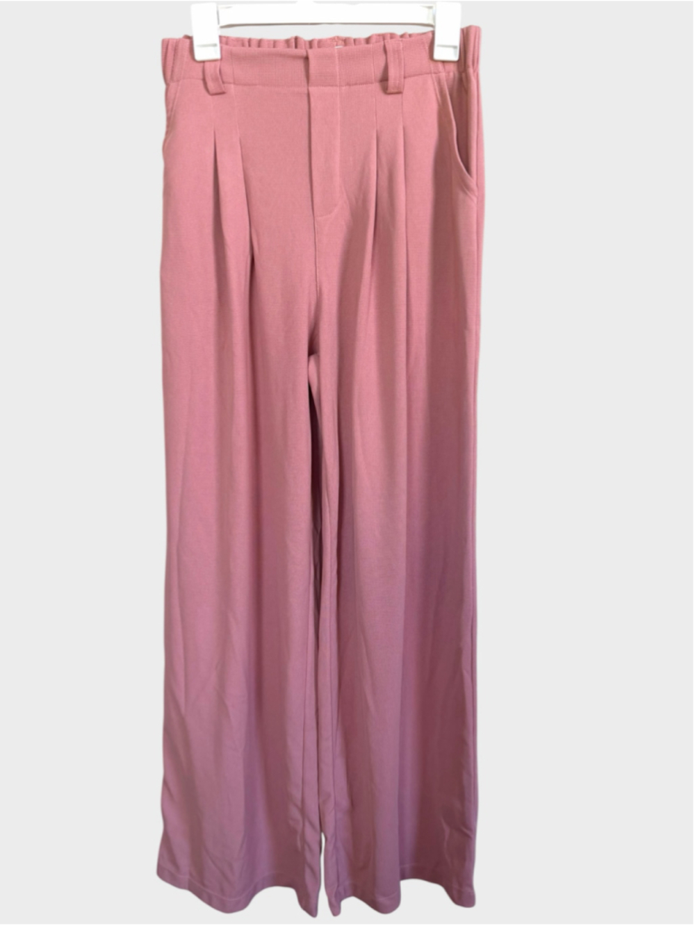Size S (Tall) Halara High Waisted Plicated Side Pocket Wide Leg Pants Rose Tan